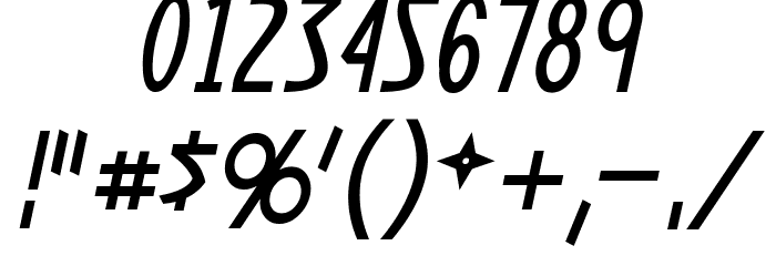 Yoshitoshi Italic Font OTHER CHARS