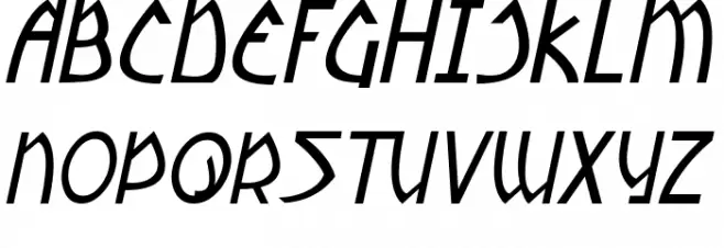 Yoshitoshi Italic Fuentes MAYÚSCULAS