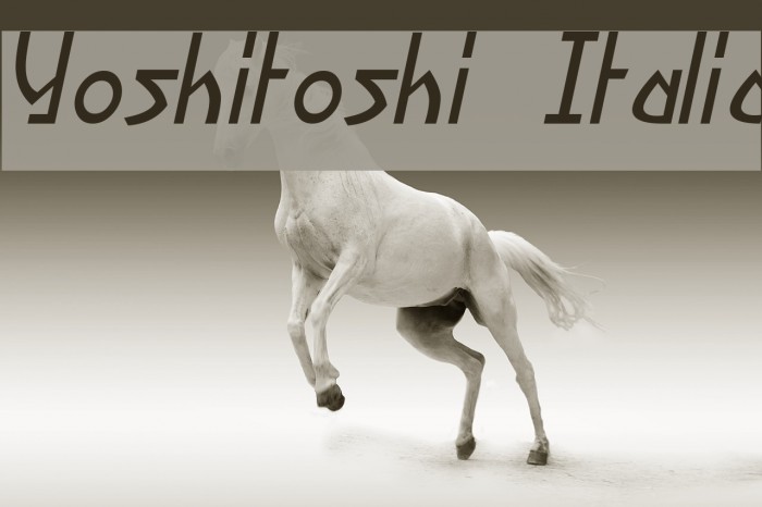Yoshitoshi Italic Font examples