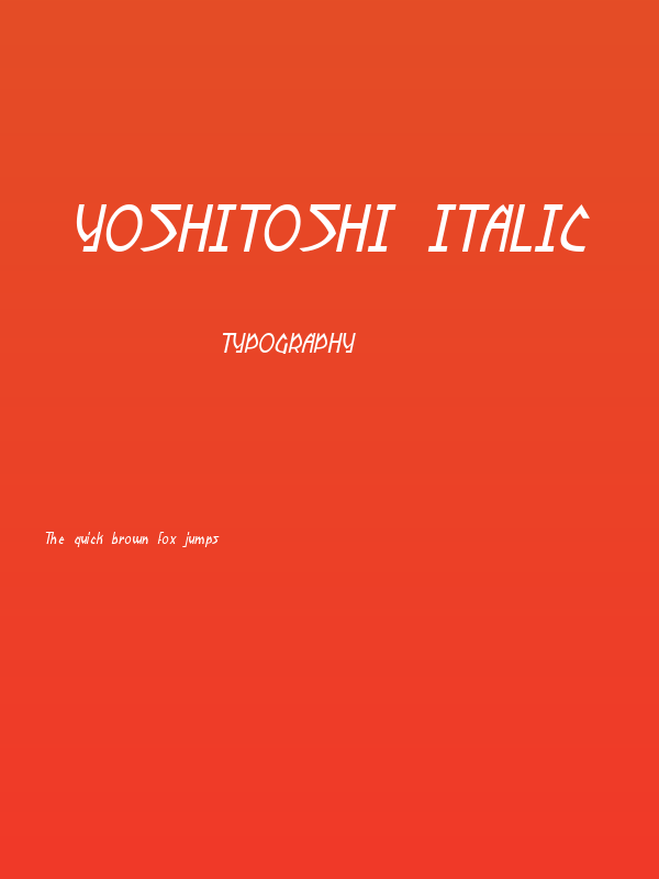 Yoshitoshi Italic Poster