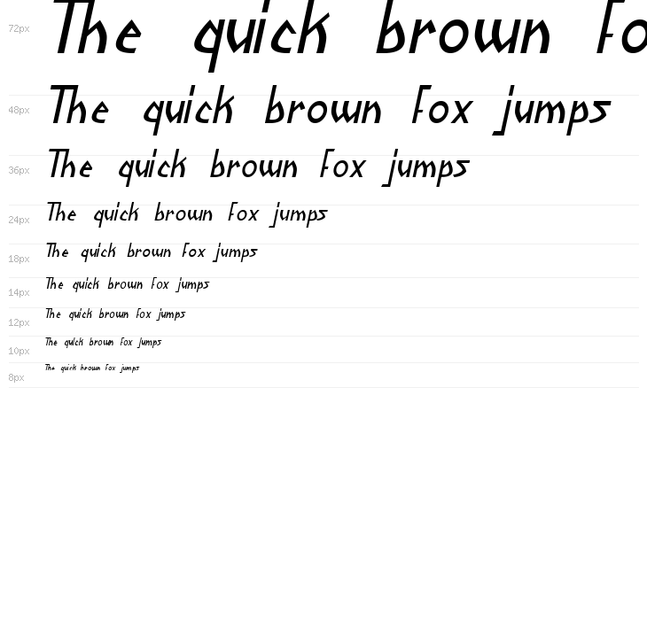 Yoshitoshi Italic Waterfall