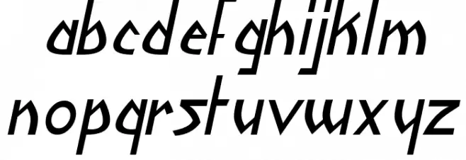 Yoshitoshi Italic Caratteri MINUSCOLO
