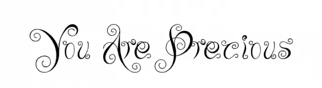 You Are Precious  Frei Schriftart Herunterladen