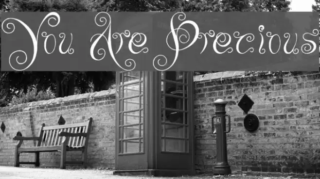 You Are Precious Font examples
