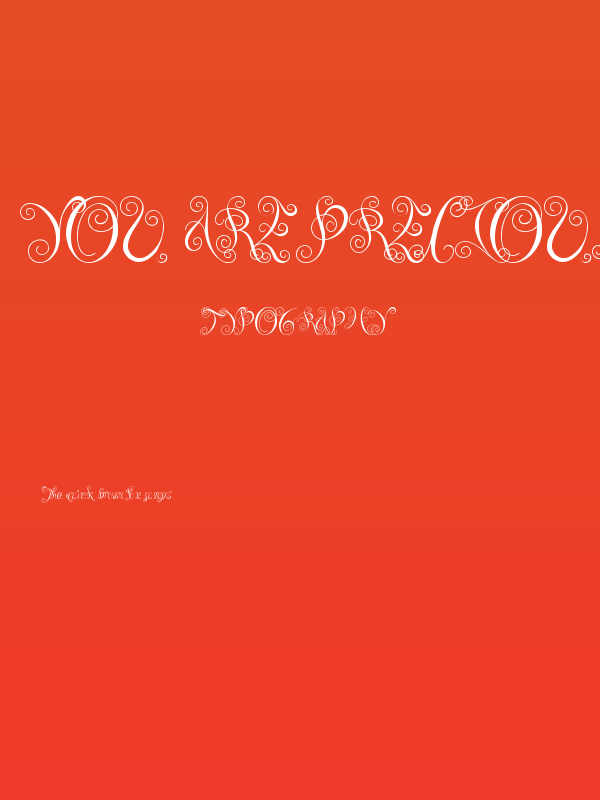 You Are Precious Poster