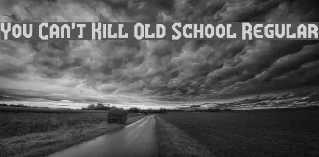 You Can't Kill Old School Regular Font examples