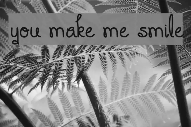 You Make Me Smile Font examples