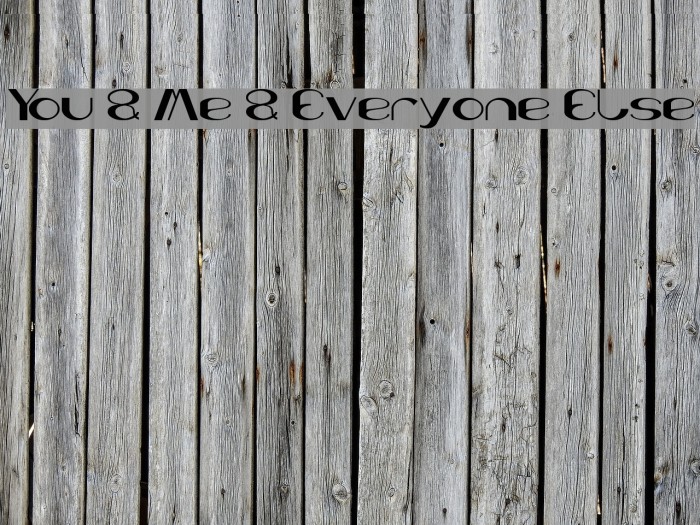 You & Me & Everyone Else Font examples