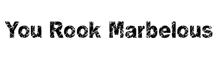 You Rook Marbelous Schriftart