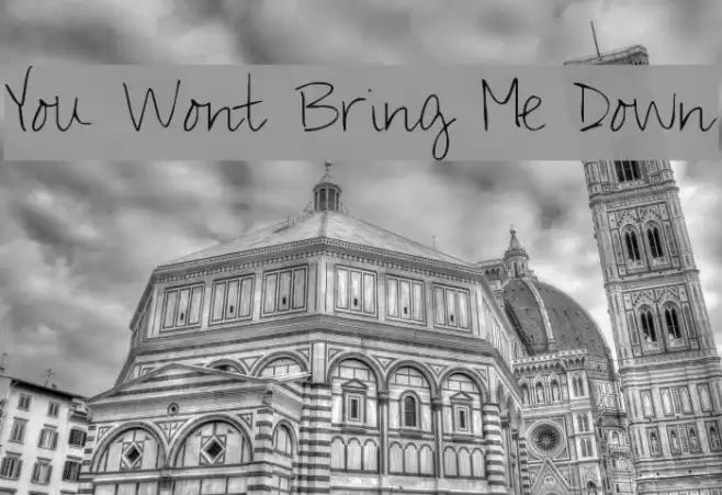 You Wont Bring Me Down خط examples