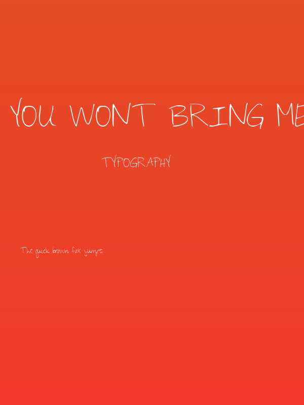 You Wont Bring Me Down Poster