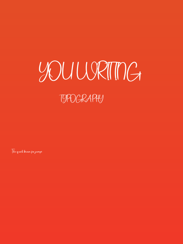 You Writing Poster