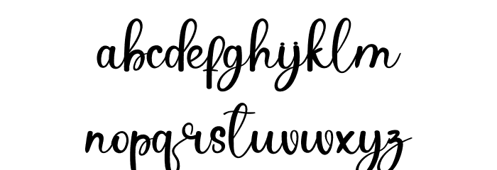 You Writing Font LOWERCASE