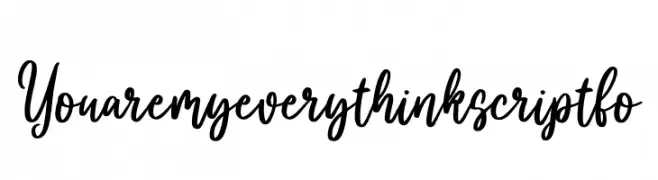 You are my everythink script fo  Frei Schriftart Herunterladen