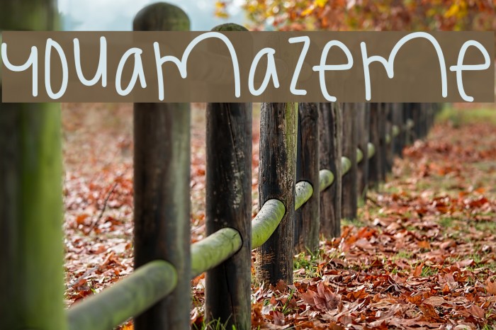 YouAmazeMe Font examples
