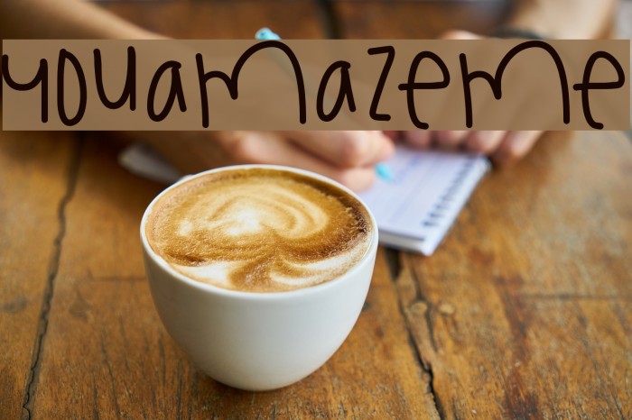 YouAmazeMe Font examples