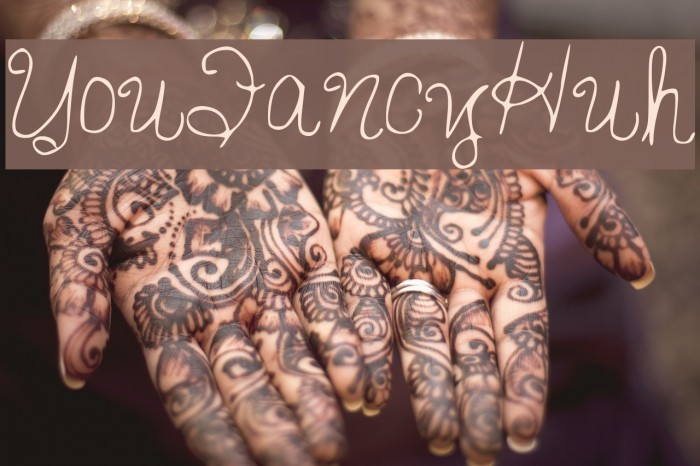 YouFancyHuh Font examples
