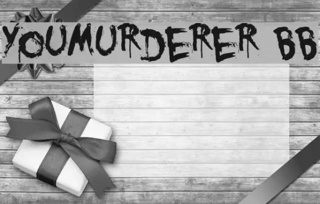 YouMurderer BB Schriftart examples