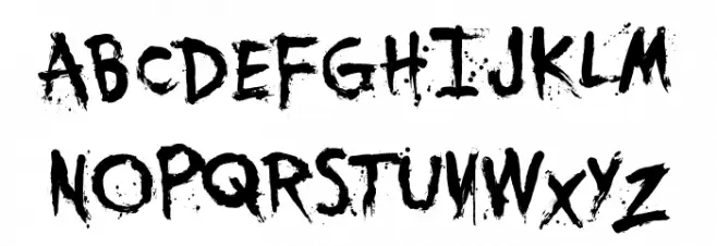 YouMurdererBB Schriftart Groß