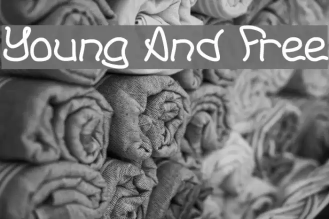 Young And Free Font examples