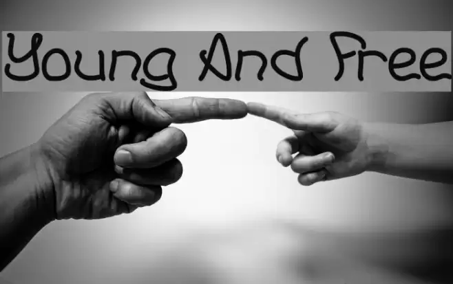 Young And Free Font examples