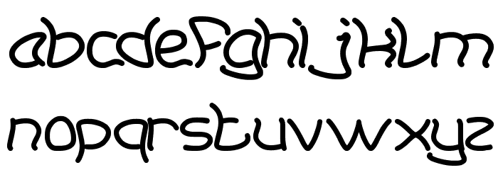 Young And Free Font LOWERCASE