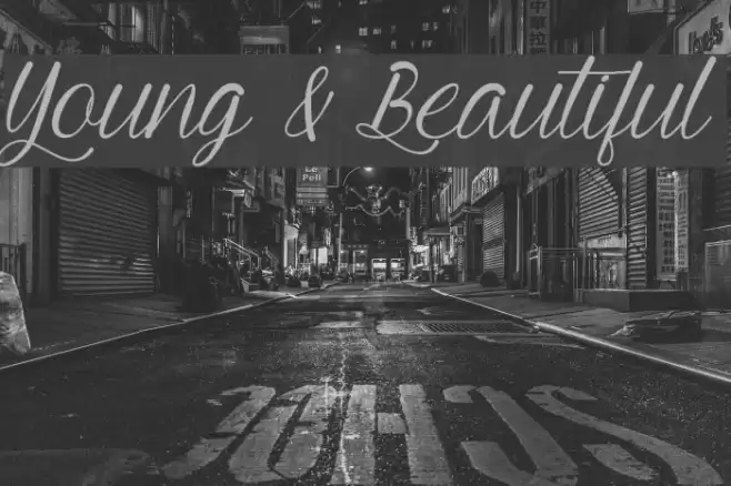 Young & Beautiful Font examples