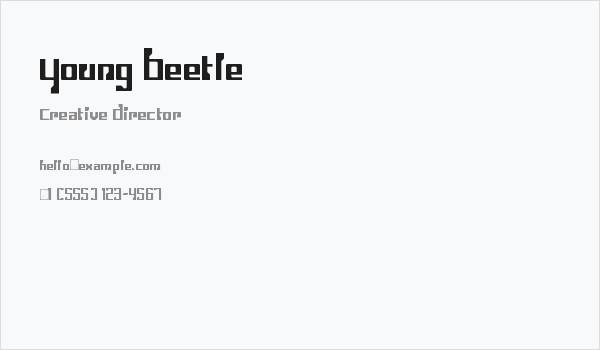 Young Beetle Business Card