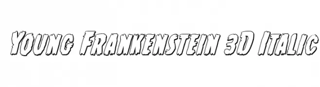 Young Frankenstein 3D Italic 