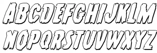 Young Frankenstein 3D Italic Шрифта ВЕРХНИЙ