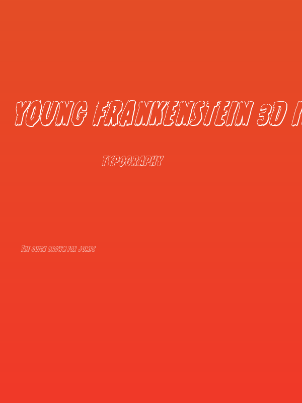 Young Frankenstein 3D Italic Poster