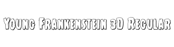 Young Frankenstein 3D Regular Font