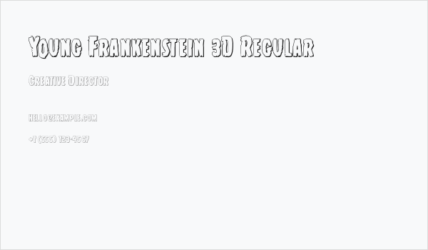 Young Frankenstein 3D Regular Business Card