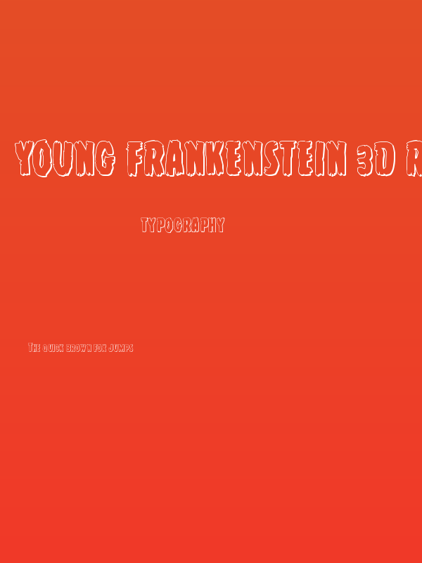 Young Frankenstein 3D Regular Poster