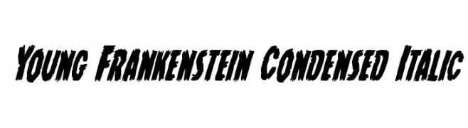 Young Frankenstein Condensed Italic 