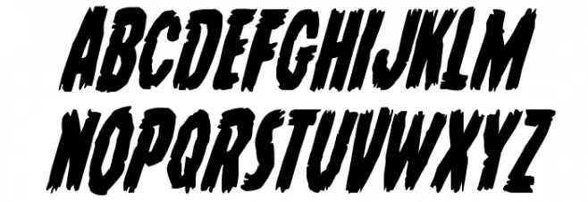 Young Frankenstein Condensed Italic Шрифта ВЕРХНИЙ