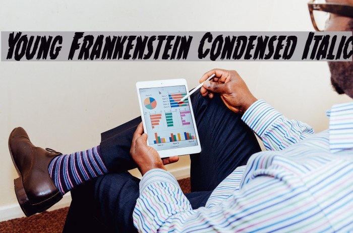 Young Frankenstein Condensed Italic Font examples