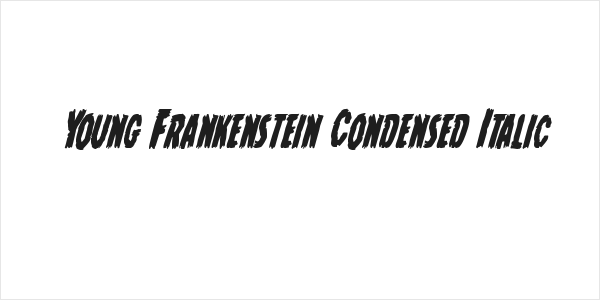 Young Frankenstein Condensed Italic Logo