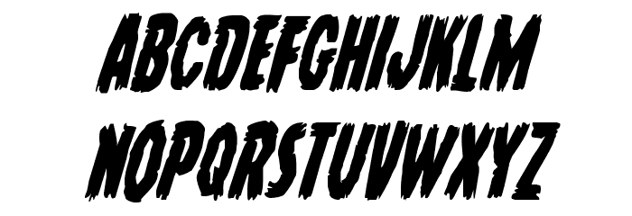 Young Frankenstein Condensed Italic Font LOWERCASE
