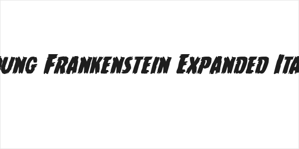 Young Frankenstein Expanded Italic Logo