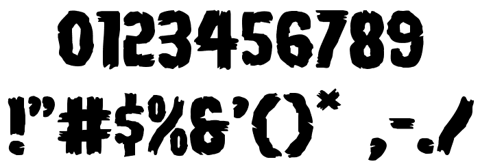 Young Frankenstein Expanded Font OTHER CHARS