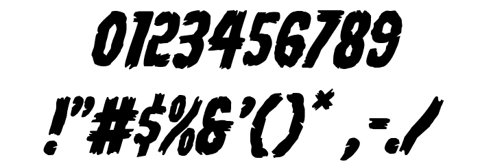Young Frankenstein Italic Font OTHER CHARS