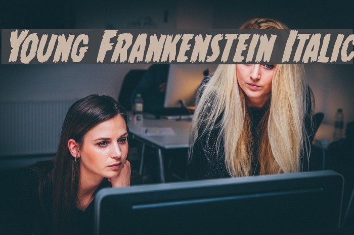 Young Frankenstein Italic Font examples