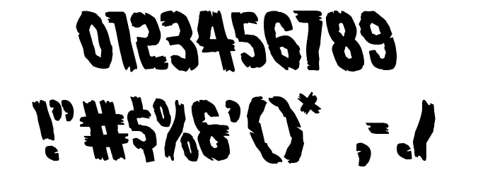 Young Frankenstein Leftalic Font OTHER CHARS