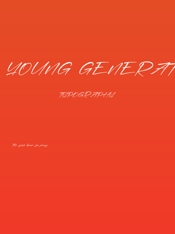 Young Generation [Demo] Italic Poster