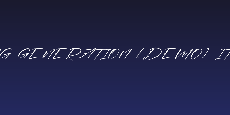 Young Generation [Demo] Italic Social Header