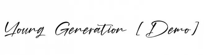 Young Generation [Demo]  Free Fonts Download