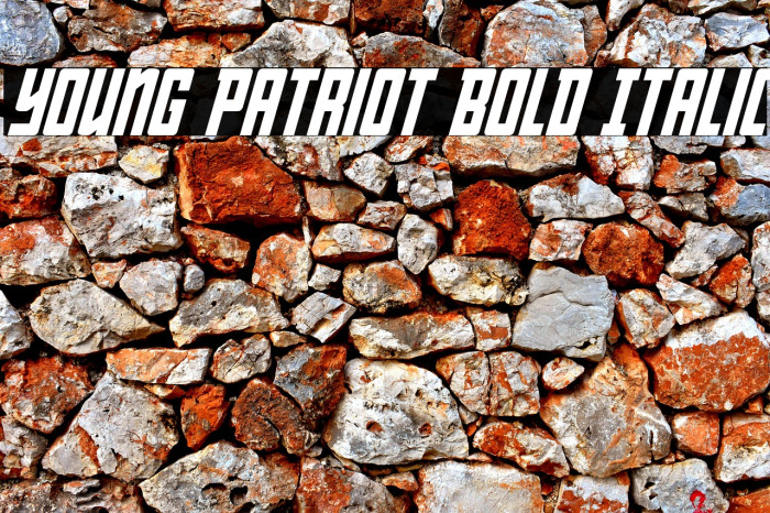 Young Patriot Bold Italic Example 2