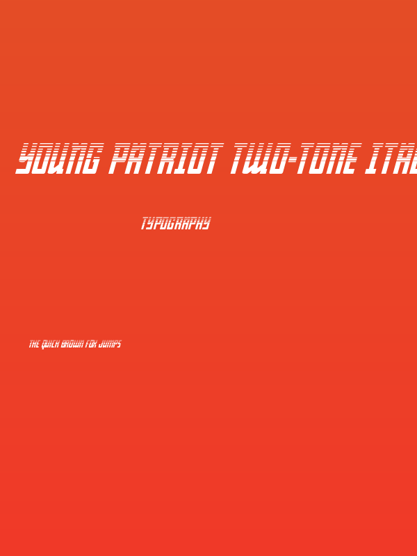 Young Patriot Two-Tone Italic Poster