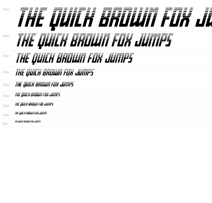 Young Patriot Two-Tone Italic Waterfall